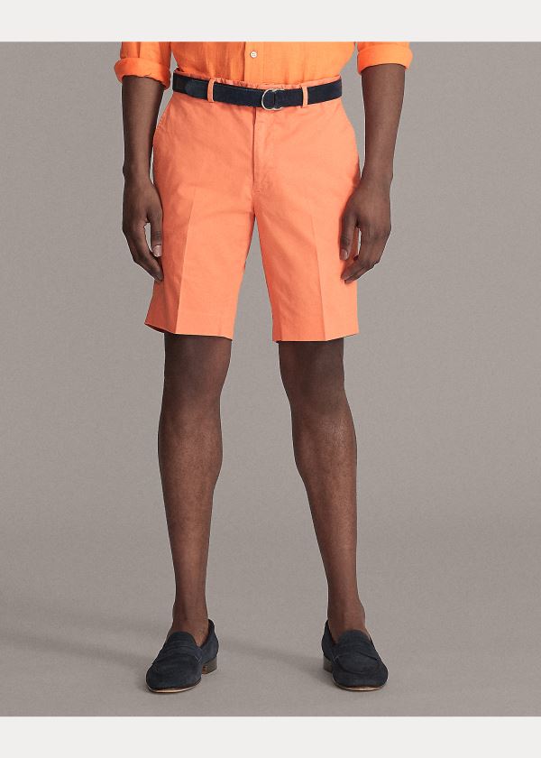 Ralph Lauren Slim Fit Stretch Chino Krátké Oranžové | JB5bgahh