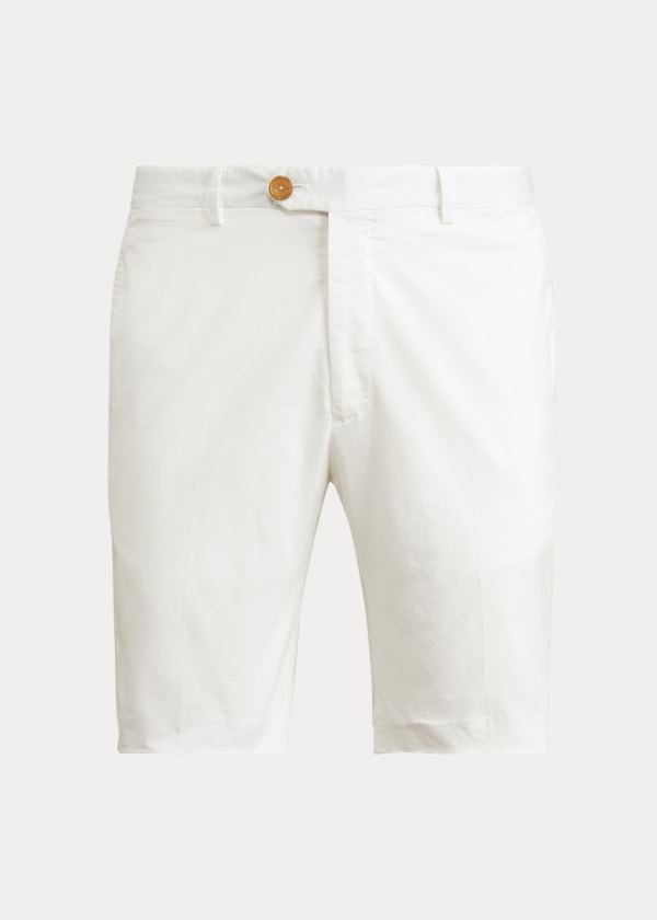 Ralph Lauren Slim Fit Stretch Chino Krátké Bílé | UW7fUWFd