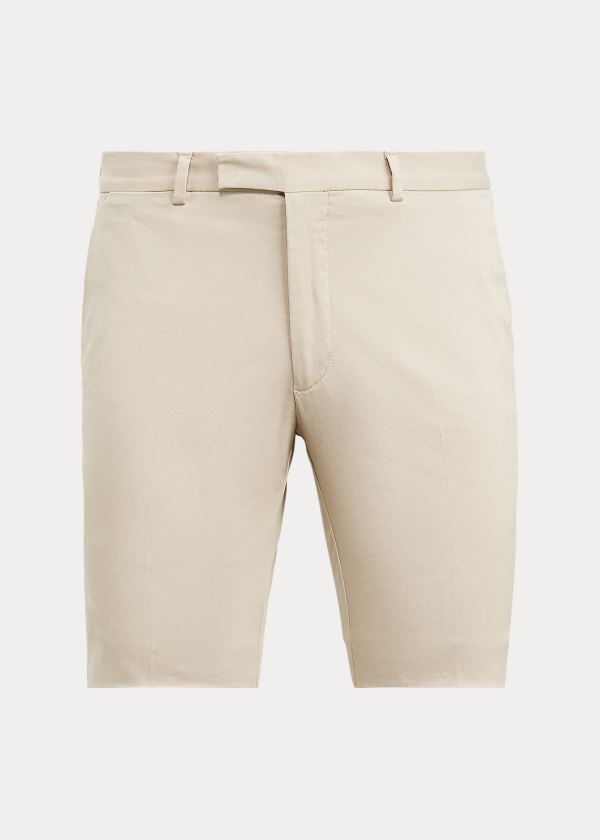Ralph Lauren Slim Fit Stretch Chino Krátké Hnědožlutý | VkFrmhlZ