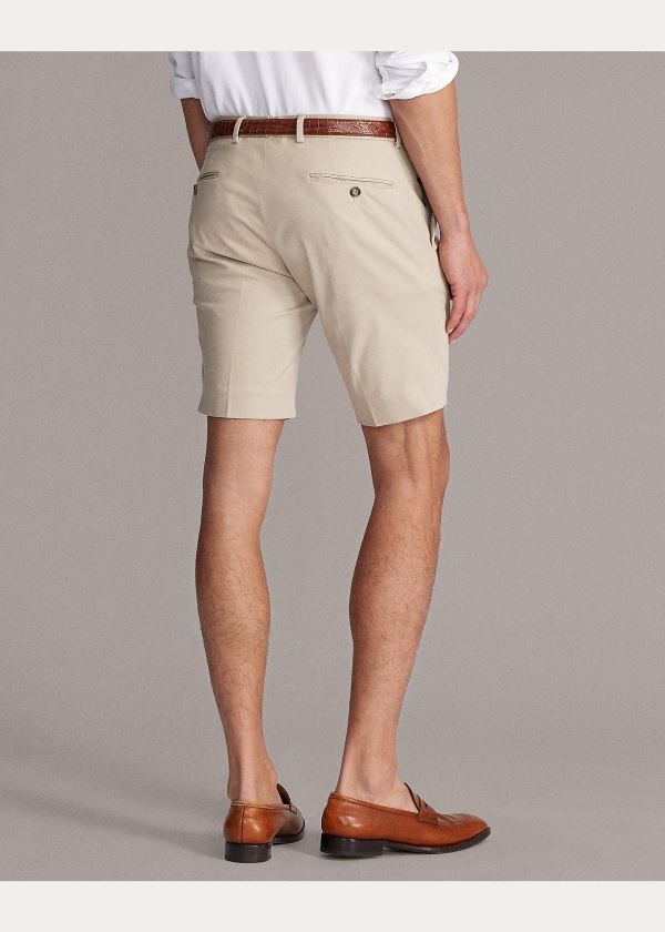 Ralph Lauren Slim Fit Stretch Chino Krátké Hnědožlutý | VkFrmhlZ
