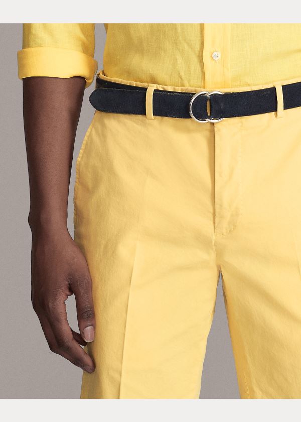 Ralph Lauren Slim Fit Stretch Chino Krátké Žluté | WNlbnWmO