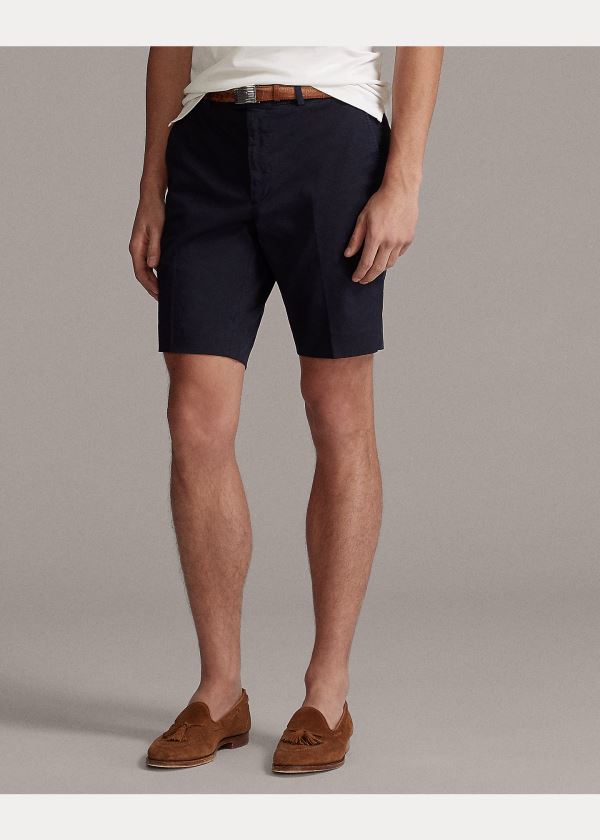 Ralph Lauren Slim Fit Stretch Chino Krátké Tmavě Blankyt | kz7hr5T0