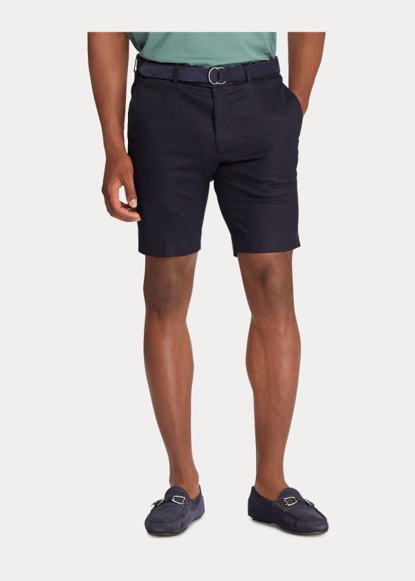 Ralph Lauren Slim Fit Stretch Chino Krátké Tmavě Blankyt | uSt68zgq