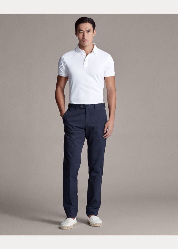 Ralph Lauren Slim Fit Stretch Chino Pant Tmavě Blankyt | 622DFSnD
