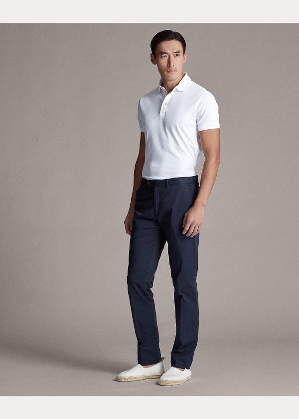 Ralph Lauren Slim Fit Stretch Chino Pant Tmavě Blankyt | 622DFSnD