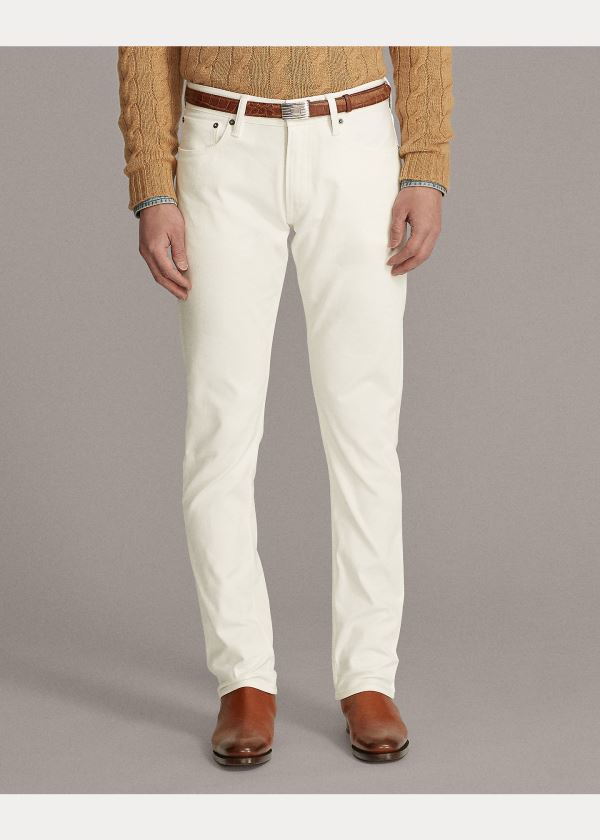 Ralph Lauren Slim Fit Stretch Jean Bílé | OeEAZi7K