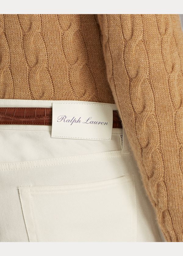 Ralph Lauren Slim Fit Stretch Jean Bílé | OeEAZi7K