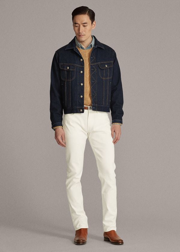 Ralph Lauren Slim Fit Stretch Jean Bílé | OeEAZi7K