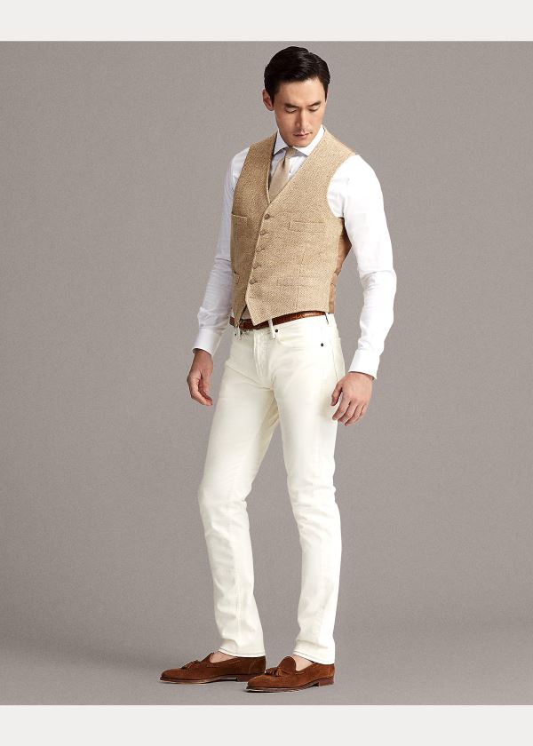 Ralph Lauren Slim Fit Stretch Jean Krém | 34ePqI5D