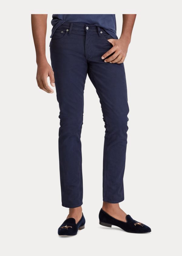 Ralph Lauren Slim Fit Stretch Jean Tmavě Blankyt | FsF9l226