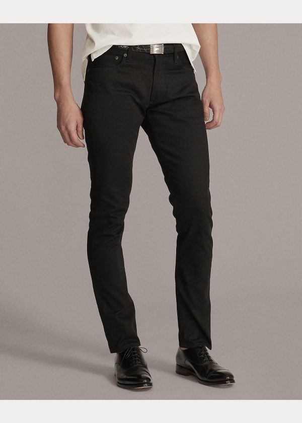 Ralph Lauren Slim Fit Stretch Jean Černé | TUVJGXu4
