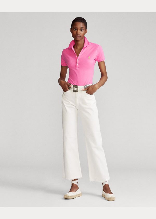 Ralph Lauren Slim Fit Stretch Polo Shirt Růžové | 4YykU1NI