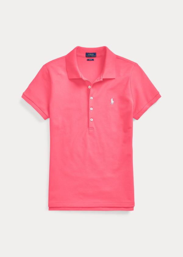 Ralph Lauren Slim Fit Stretch Polo Shirt Růžové | CKhL8jh4