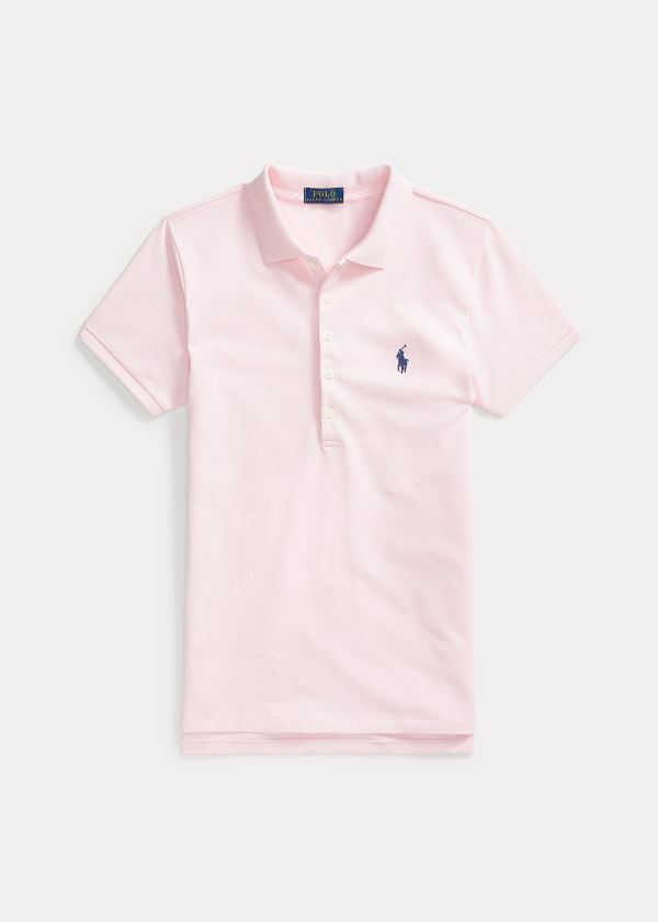 Ralph Lauren Slim Fit Stretch Polo Shirt Růžové | IOcAyEd2