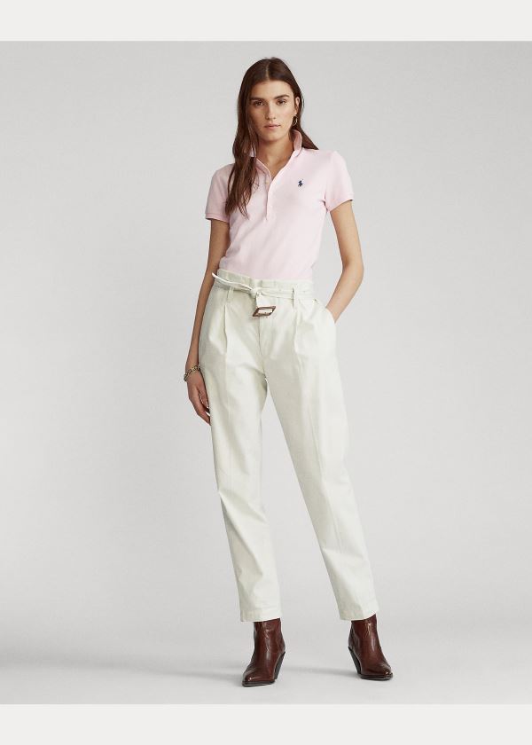 Ralph Lauren Slim Fit Stretch Polo Shirt Růžové | IOcAyEd2