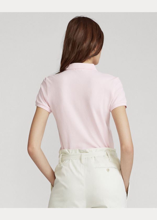 Ralph Lauren Slim Fit Stretch Polo Shirt Růžové | IOcAyEd2