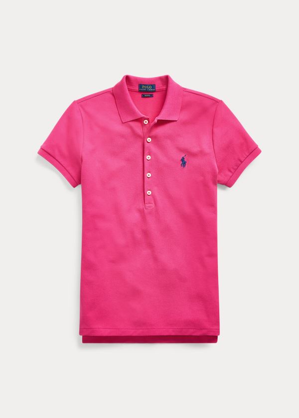 Ralph Lauren Slim Fit Stretch Polo Shirt Tmavě Růžové | PG6vqhjj