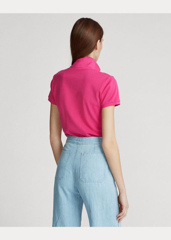Ralph Lauren Slim Fit Stretch Polo Shirt Tmavě Růžové | PG6vqhjj