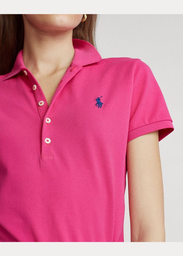 Ralph Lauren Slim Fit Stretch Polo Shirt Tmavě Růžové | PG6vqhjj