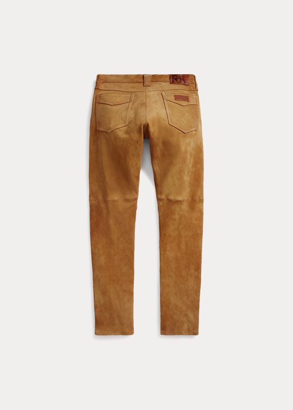 Ralph Lauren Slim Fit Stretch Semišové Pant Hnědé | SAIHLfTo