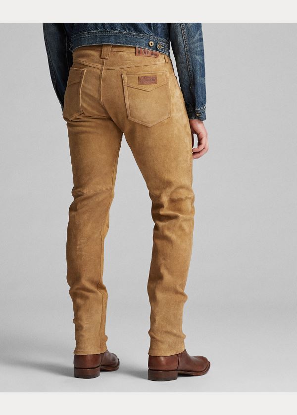 Ralph Lauren Slim Fit Stretch Semišové Pant Hnědé | SAIHLfTo