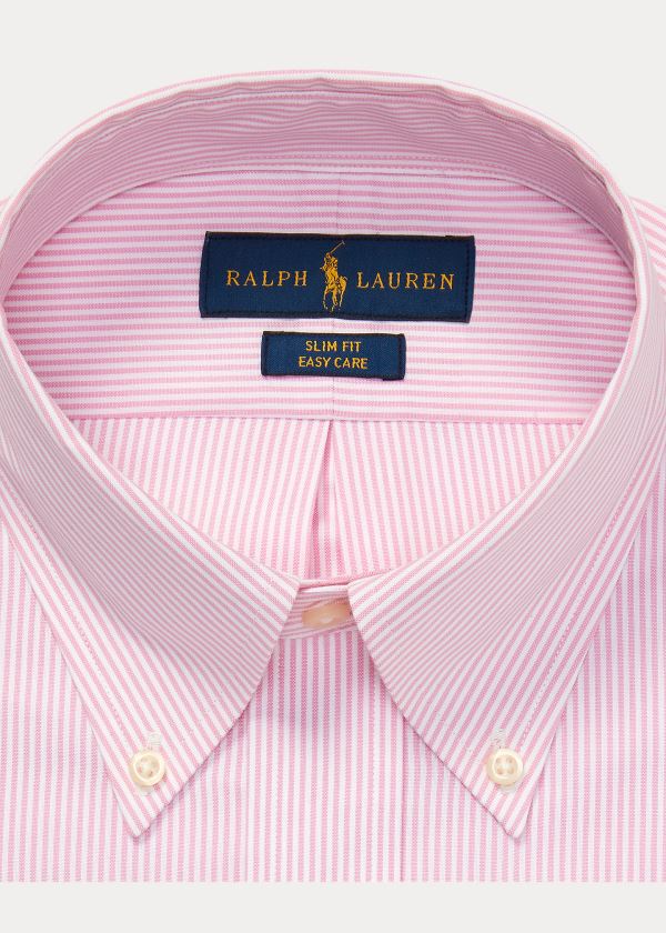 Ralph Lauren Slim Fit Striped Oxford Shirt Růžové Bílé | EIVEDw76