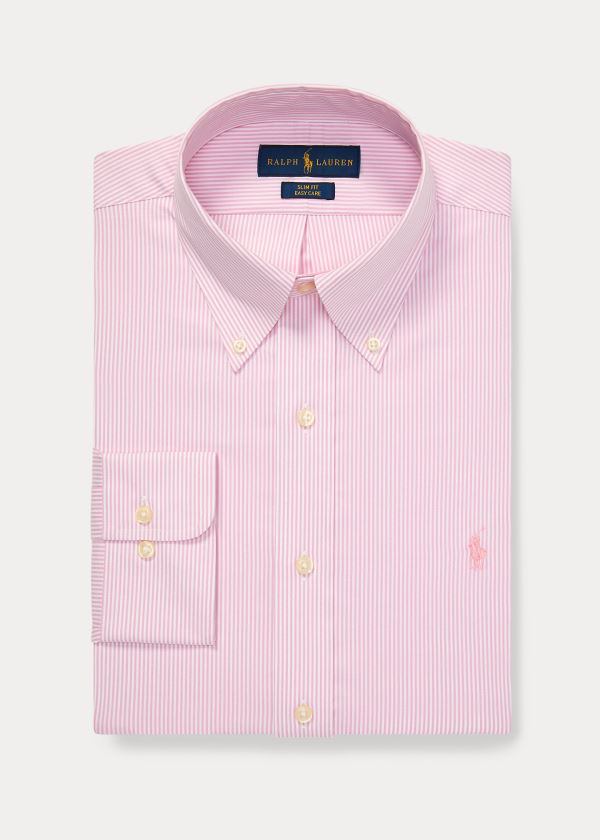Ralph Lauren Slim Fit Striped Oxford Shirt Růžové Bílé | EIVEDw76