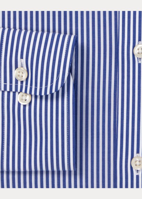 Ralph Lauren Slim Fit Striped Shirt Královská Modrá Blankyt Bílé | n13aSWpV
