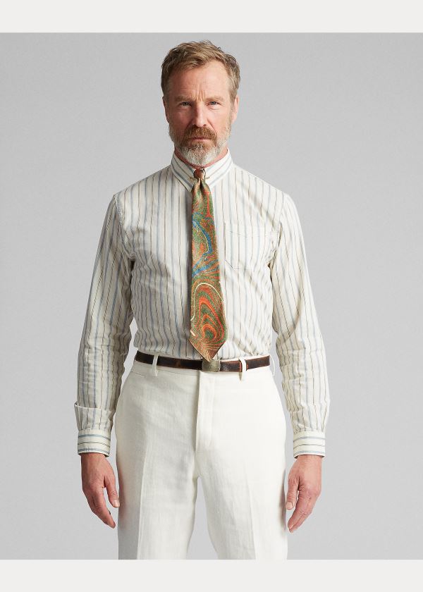 Ralph Lauren Slim Fit Striped Shirt Krém Viacfarebný | Vi0XSeWq