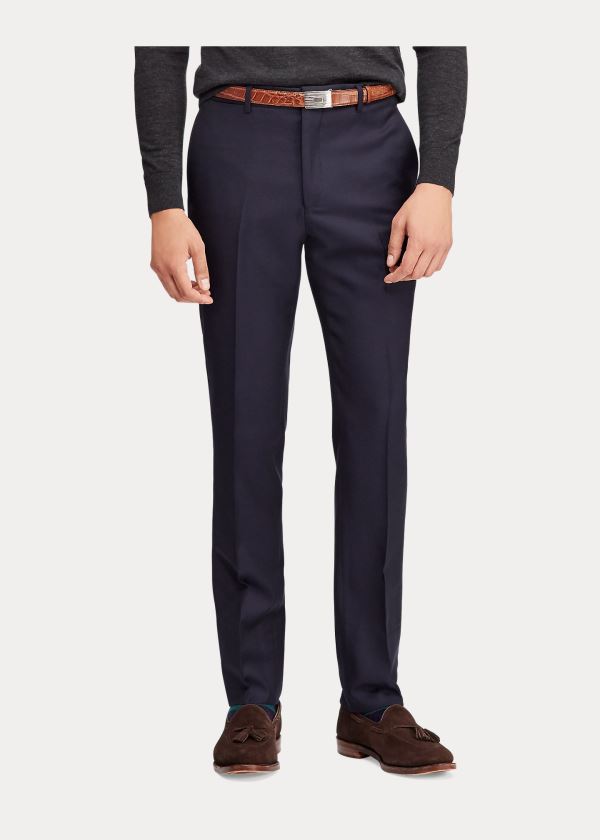 Ralph Lauren Slim Fit Wool Twill Trouser Tmavě Blankyt | tykI7WZx