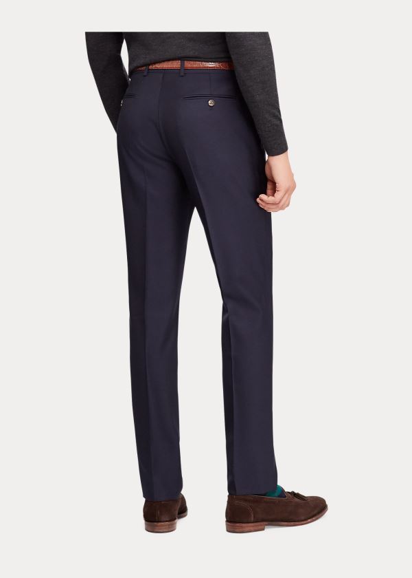 Ralph Lauren Slim Fit Wool Twill Trouser Tmavě Blankyt | tykI7WZx