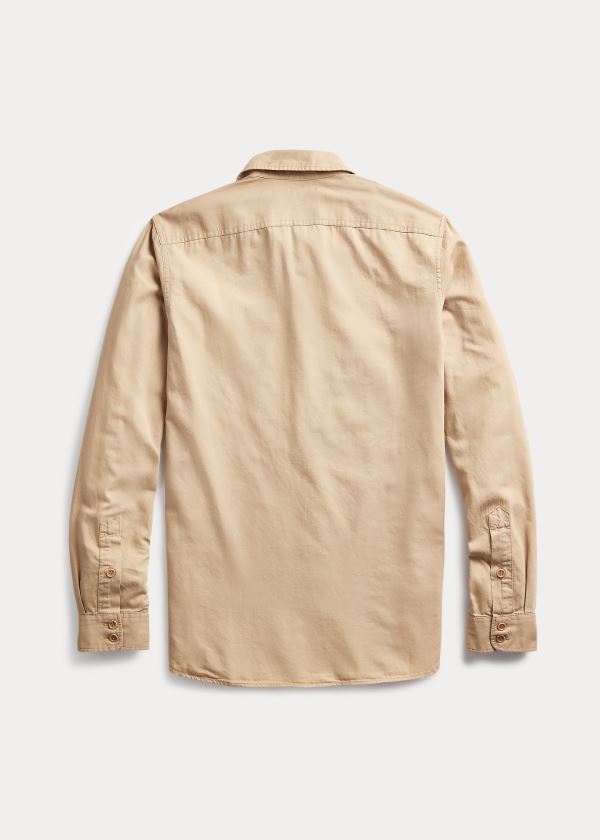 Ralph Lauren Slim Garment-Dyed Twill Shirt Hnědožlutý | 9pkIK8yd