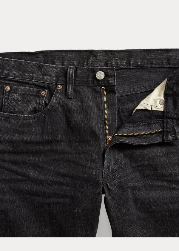 Ralph Lauren Slim Narrow Jean Černé Blankyt Světle Modré | 9fekmCgO