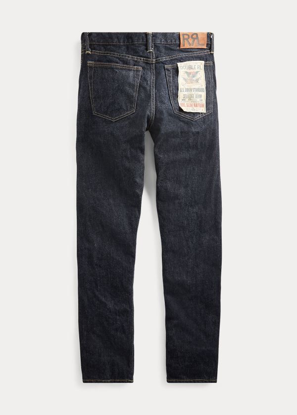 Ralph Lauren Slim Narrow Selvedge Jean Blankyt Blankyt Světle Modré | N6vaTRl0