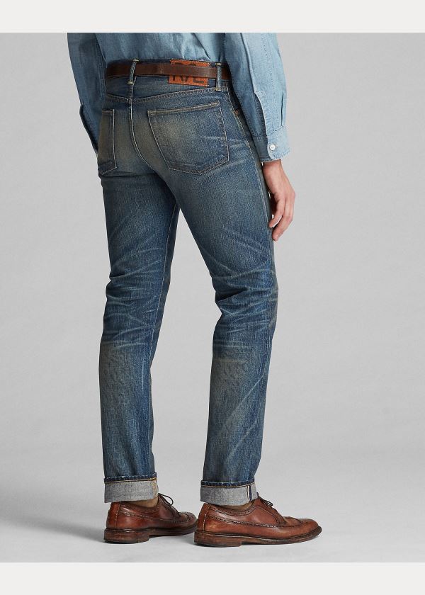 Ralph Lauren Slim Narrow Selvedge Jean Blankyt Blankyt Světle Modré | r0fli9Bu