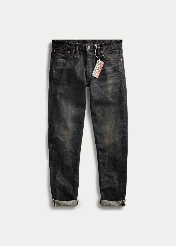Ralph Lauren Slim Narrow Selvedge Jean Černé | 5RBjOSVS