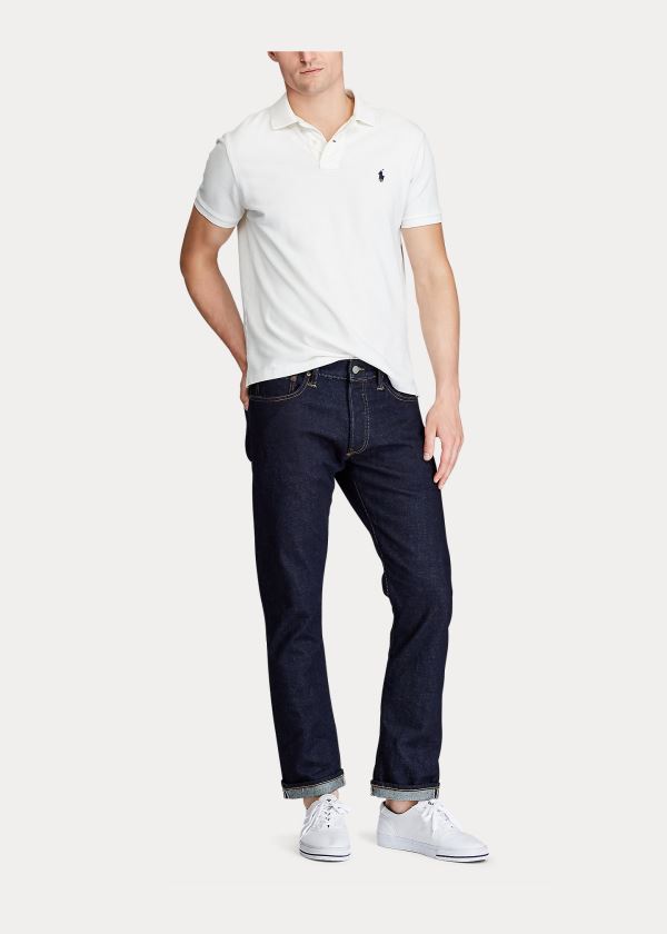 Ralph Lauren Slim Straight Selvedge Jean Tmavě Blankyt Blankyt Světle Modré | q8UesRnA