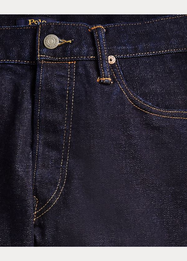 Ralph Lauren Slim Straight Selvedge Jean Tmavě Blankyt Blankyt Světle Modré | q8UesRnA