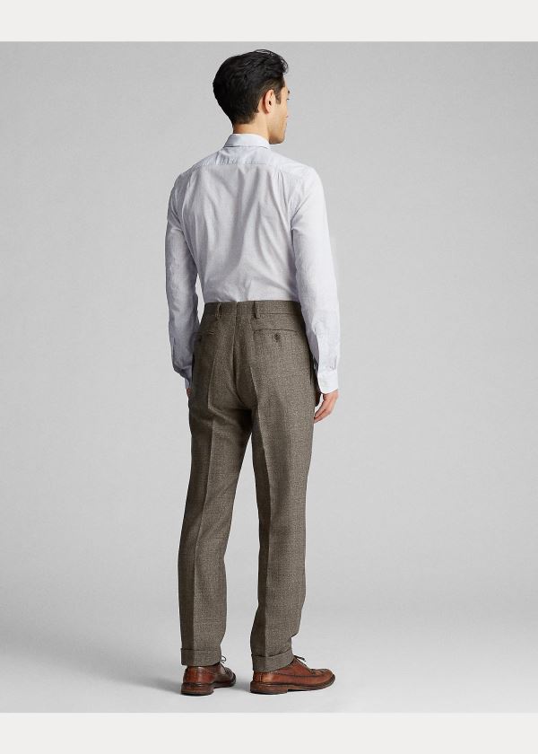 Ralph Lauren Slim Windowpane Suit Trouser Hnědé Oranžové | aIUP75TT