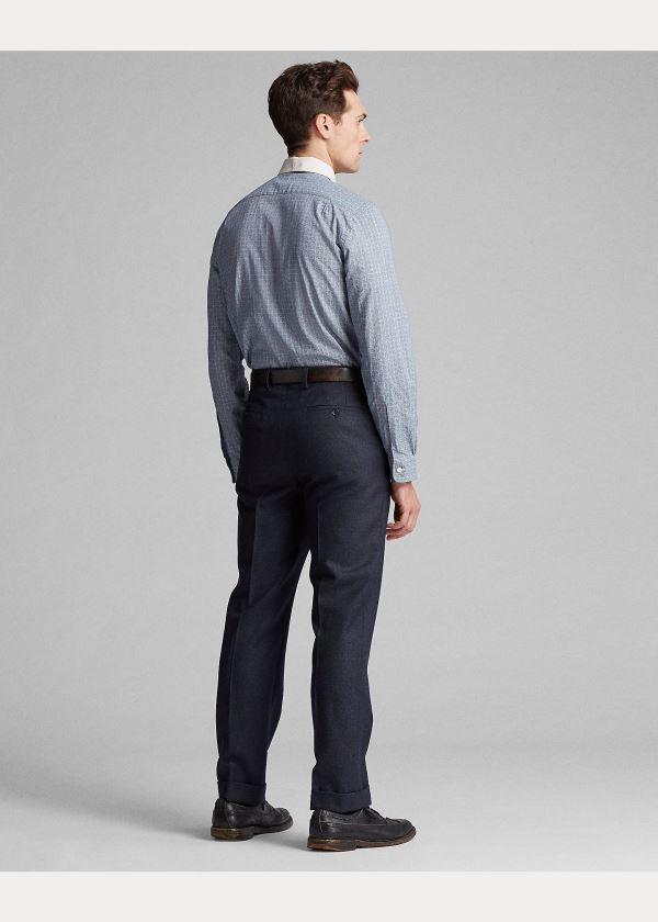 Ralph Lauren Slim Wool Suit Trouser Tmavě Blankyt | fJ40MbZ3