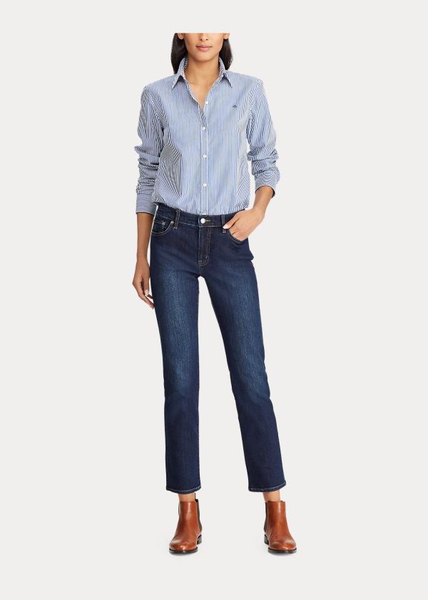 Ralph Lauren Slimming Modern Curvy Jean Tmavě Královská Modrá Blankyt Blankyt Světle Modré | CvLsfdSg