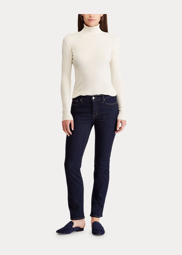Ralph Lauren Slimming Modern Curvy Jean Černé Blankyt Světle Modré | JhW0cgee