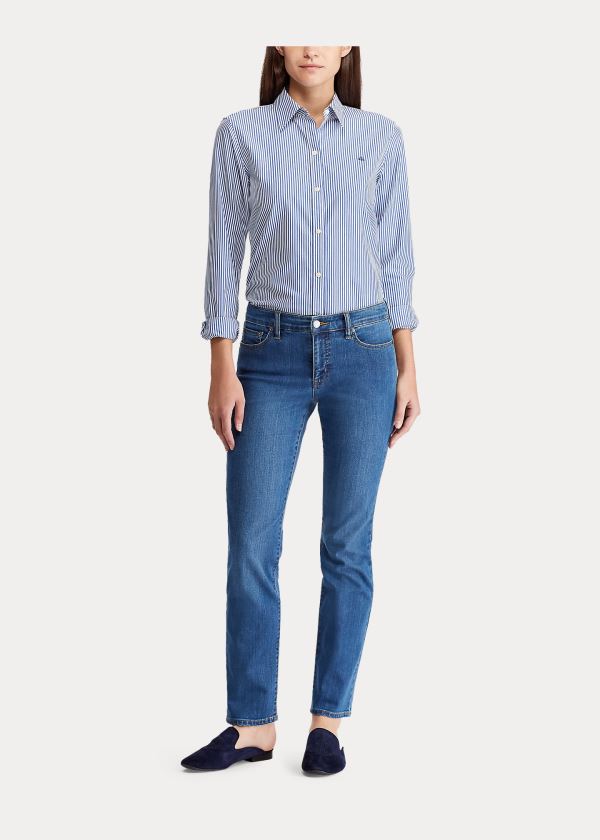 Ralph Lauren Slimming Modern Curvy Jean Blankyt Blankyt Světle Modré | dYFrh4Hk