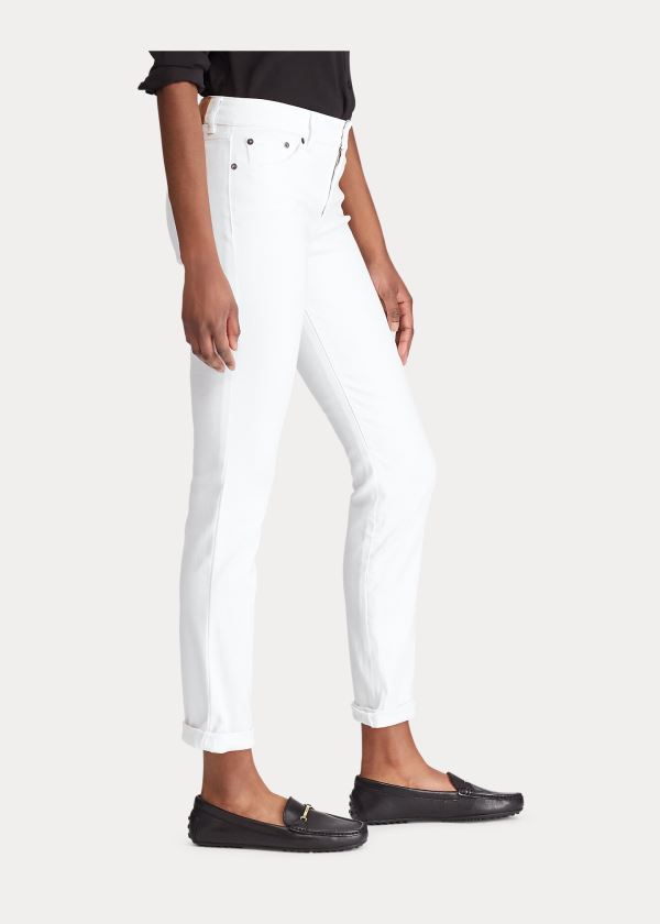 Ralph Lauren Slimming Premier Straight Jean Bílé | UBzObFoO