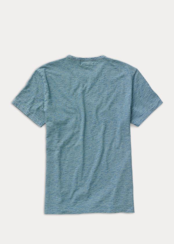 Ralph Lauren Slub Pocket Tee Indigo Blankyt Světle Modré | h8ylKSR2