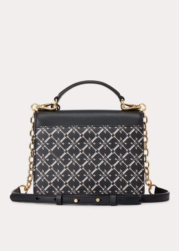 Ralph Lauren Small Logo Beckett Satchel Černé Krém | zGepW08f