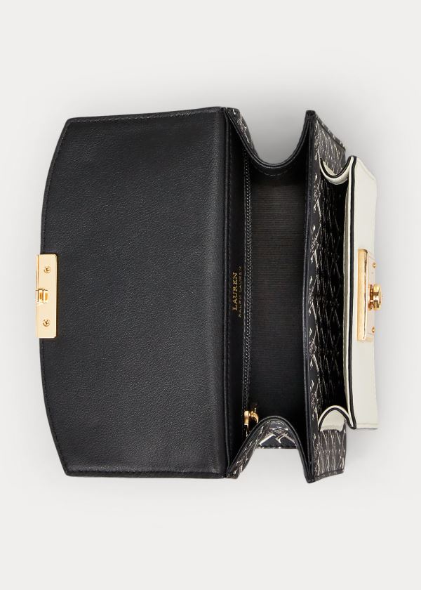 Ralph Lauren Small Logo Beckett Satchel Černé Krém | zGepW08f