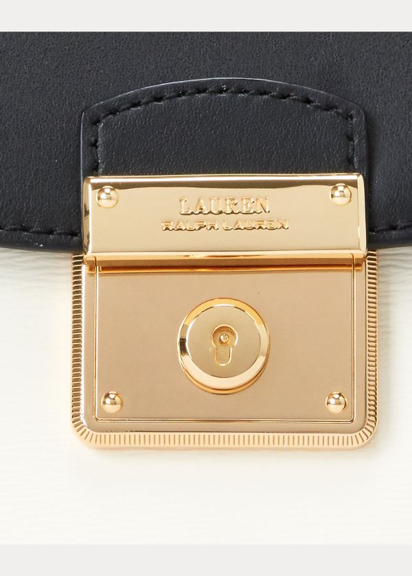 Ralph Lauren Small Logo Beckett Satchel Černé Krém | zGepW08f