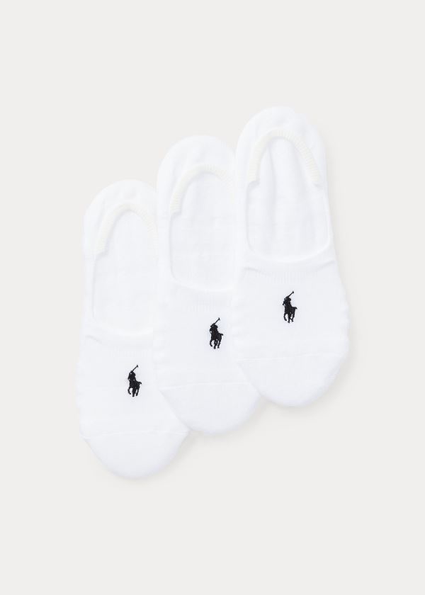 Ralph Lauren Sneakers Liner Sock 3-Pack Bílé | 7Mwaxvzw