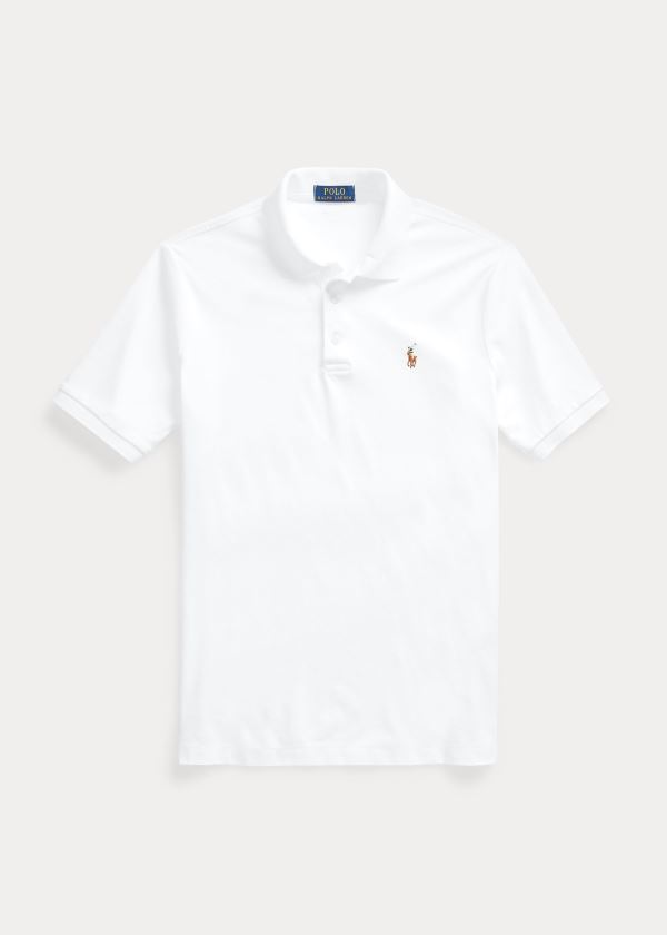 Ralph Lauren Soft Bavlněné Polo Shirt - All Fits Bílé | iuUCjslG